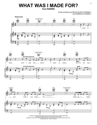 What Was I Made For Piano Sheet Music PDF Free Download: Exploring the Melodic Journey and Its Impact on Modern Music